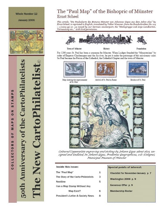 New Carto Philatelist Number 12 January 2006 Cover